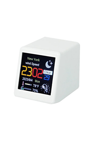 Choice ساعة ذكية صغيرة الحجم مزودة بمحطة طقس بتقنية واي فاي، مناسبة لتزيين غرفة الألعاب. اصنعها بنفسك.