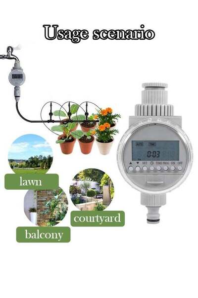 fun zone مؤقت ري أوتوماتيكي عام يعمل بالطاقة الشمسية