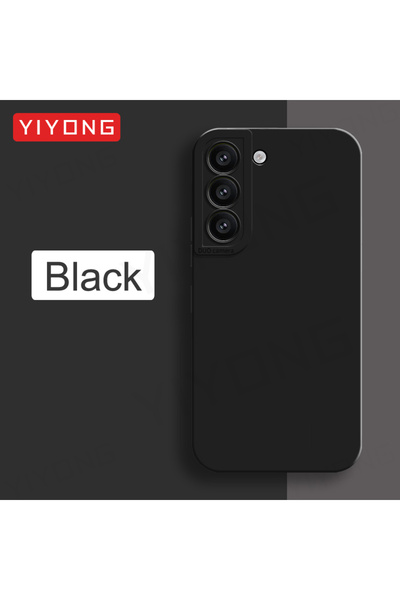 Choice جراب YIYONG أسود ناعم الملمس من السيليكون السائل، مناسب لهاتف Galaxy S...