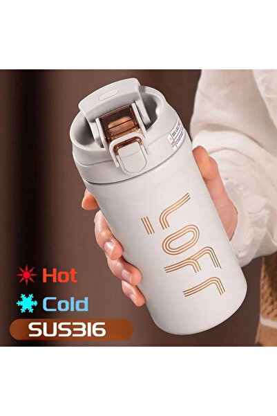 Choice 600 مل أبيض 600 مل/21 أونصة كوب قهوة حراري مع قشة مزدوجة الجدار معزول ...