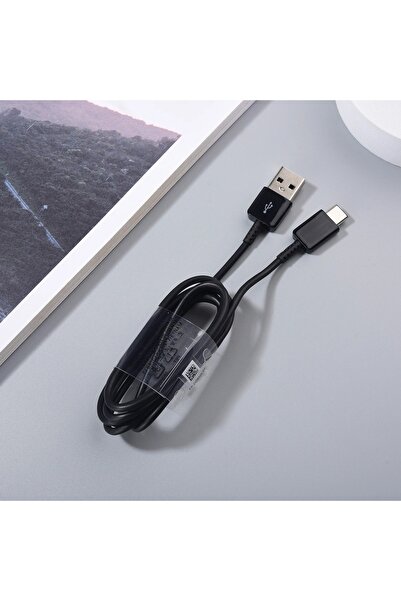 Samsung 1.2 متر أسود بدون صندوق كابل USB من النوع C سلك شحن سريع لـ Galaxy S21 S20 FE Ultra S10 S