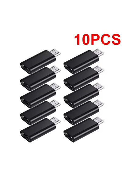 Choice 10Pcs Black 10-1Pcs Micro USB Female To Type C Male Adapter OTG Converter Micro-B To USB-C Connector