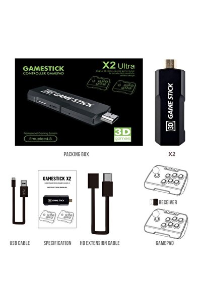 JIMITU 64G الإنجليزية X2 Ultra 2025 جديد مبيع AMPOWN X2 Ultar Retro المنزل لعبة وحدة التحكم الكلاسيكية Retro Arca