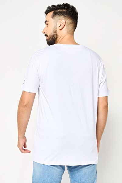 Replay Men Crew Neck Short Sleeve Graphic Print T-Shirt, White