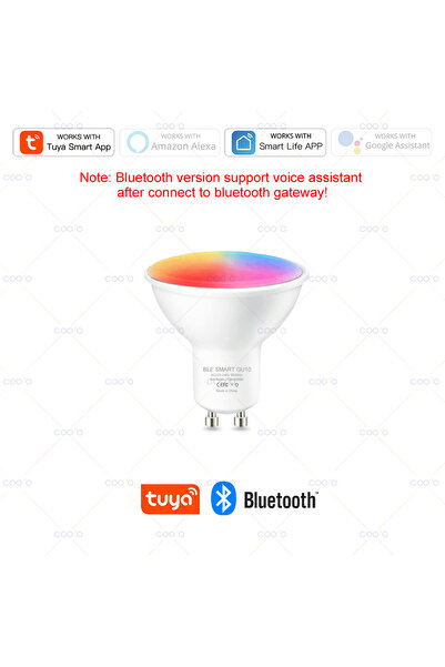 Choice 1 قطعة بلوتوث AC220V COOLO GU10 Tuya WiFi مصباح LED ذكي بلوتوث مصابيح ...