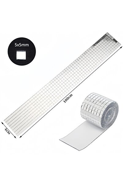 Choice 4 سم × 100 سم فضي 4 × 100 سم ملصقات مرآة زجاجية إبداعية DIY زجاج فسيفس...