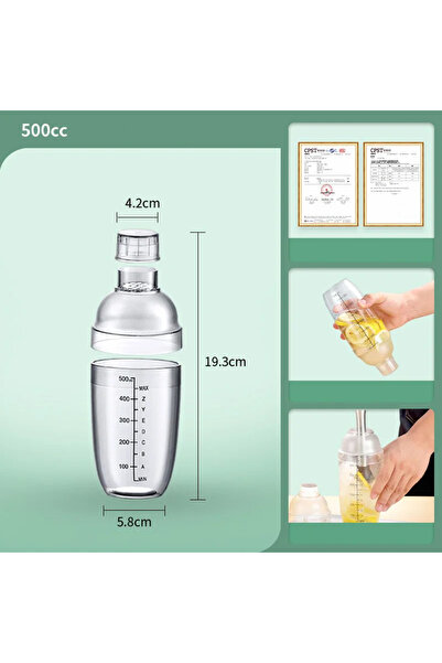 Choice 500ml 350/500/700/1000ml PC resin Cocktail Shaker Home Bar Utensil Mar...
