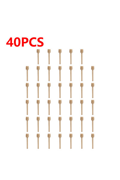 Choice 40PCS 1-50PCS 8.4cm Honey Stir Bar Mixing Handle Jar Spoon Practical Wood Dipper Honey Long Stick Su
