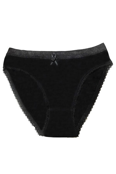 byasafkids Şahinler lace trimmed black color bikini panties for woman b223