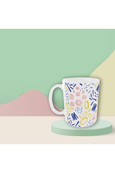 Home كوب بتصميم هندسي بألوان الباستيل