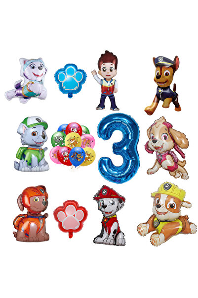 PAW PATROL 1 حزمة 3 Paw Patrol Dog Balloon Chase Skye Boy Girl Birthday Party...