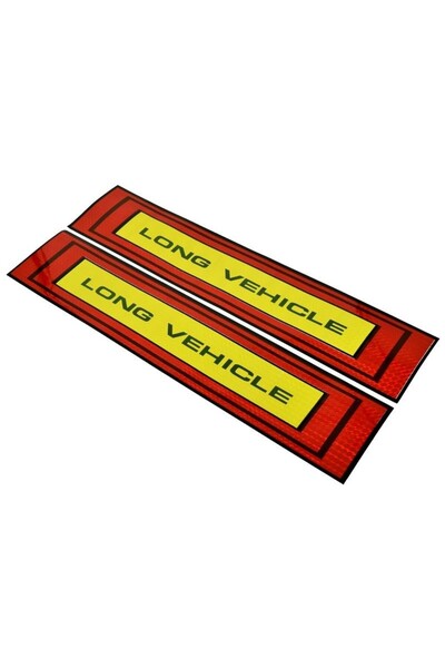 Avex Set sticker reflectorizant pentru camion " LONG VEHICLE " 50 x 10cm