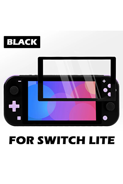 Choice واقي شاشة أسود ملون لجهاز ألعاب نينتندو سويتش لايت، زجاج مقوى شفاف عال...