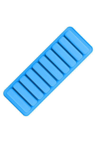 choice2 قالب سيليكون أزرق طويل على شكل شريط، 10 تجاويف، على شكل أصابع، شوكولا...