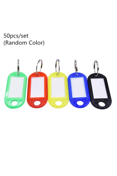 Choice مزيج 50 قطعة/لوت ملصقات مفاتيح بلاستيكية ملونة ملصقات مفاتيح ملصقات مرقمة ملصقات أسماء ملصقات تعريف الأمتعة ملصقات أسماء