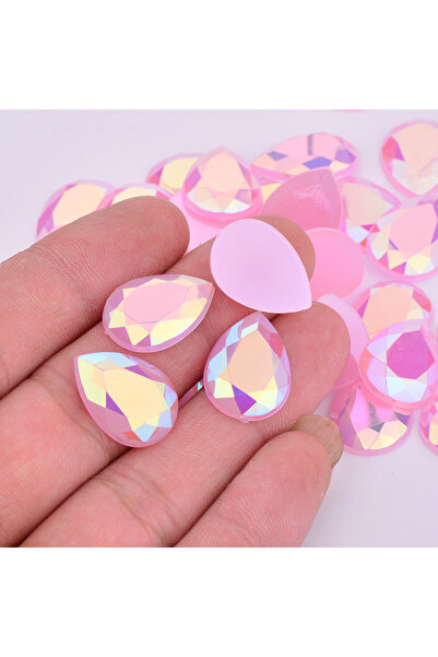 Choice5 13x18mm 100pcs Pink AB JUNAO 10*14mm 13*18mm Pink AB Teardrop Rhinest...