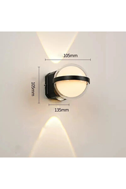 Choice مصباح حائط خارجي دائري مقاوم للماء IP65 دائري داخلي وشرفة ممر فناء