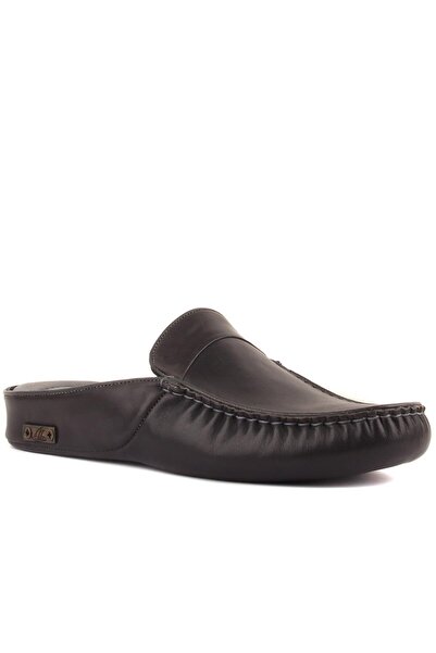 SailLakers - Темно-сірі шкіряні чоловічі домашні капці 110-558-E