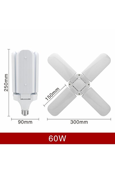 Choice AC 220V Cold white 60W E27 Folding Fan Bulb 24W 45W 60W LED Light Bulb AC 220V Foldable UFO Lamp 360