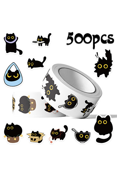 Choice 500 قطعة 500 قطعة/لفافة ملصقات قطط لطيفة ملصقات جرافيتي إبداعية ملصقات...