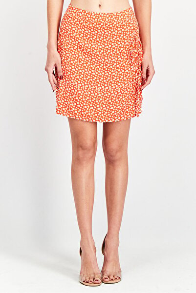 Cropp Women Regular Fit Floral Print Mini Skirt, Red