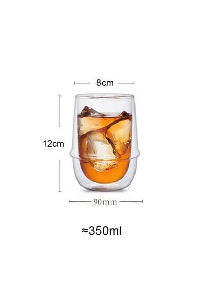 Choice1 200-350 مل 350 مل 200/350 مل كوب زجاجي مزدوج الجدار على شكل كوكب زحل ...