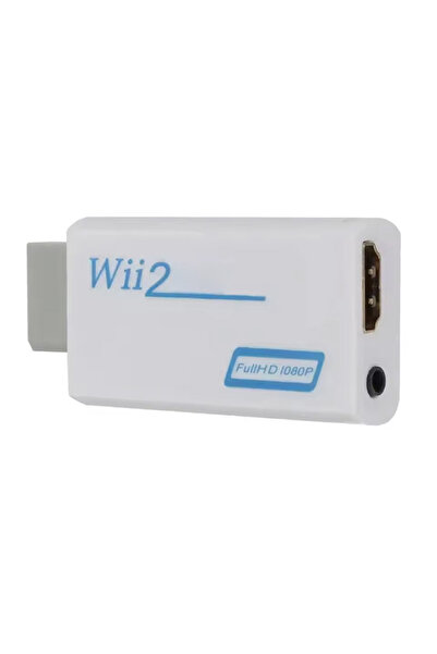 Choice WHITE Full HD HDMI-Compatible Adapter For Wii Console Converter with 3.5mm Jack Audio Video Cable 72