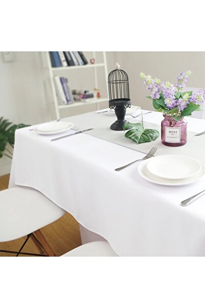 Choice 140x300cm white Party White Waterproof Tablecloth Wedding Banquet Hotel Clothing Direct Sales Oversi