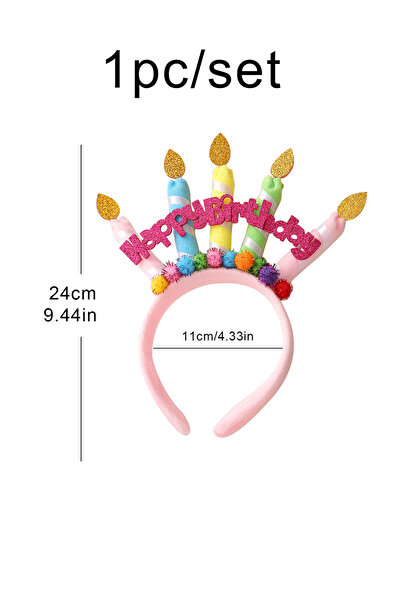 Choice MULTI 1PC شموع عيد ميلاد، عصابات شعر، زينة حفلات، إكسسوارات شعر، غطاء رأس