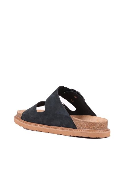 SailLakers Sail Lakers - Black Color Genuine Nubuck Leather Women's Slippers