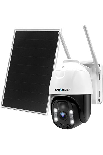 GENBOLT 4G LTE Solar Security Camera Outdoor Wireless, 2K 8W 15600mAh Battery Operated Surveillance