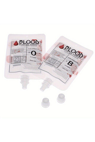 Choice 12pcs 12pcs/set, Halloween Cosplay Drink Container Bag Vampire Blood Pouch Props Zombie Beverage Dri