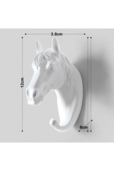 Choice white horse Wall Hanging Hook Vintage Deer Head Animal for Hanging Clo...