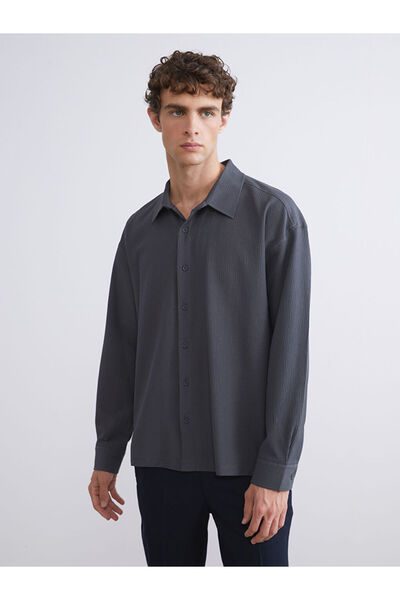 LC Waikiki Cămașă pentru bărbați Dobby cu mânecă lungă, cu croială normală, a...