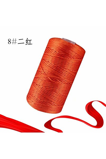 Choice 008 خيط كروشيه بسمك 1.5 مم بلون برتقالي فاتح خيط قطني مضفر مخلوط بالثلج الرقيق للحيكة اليدوية DIY