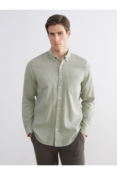 LC Waikiki Lcwaikiki Classicregular Fit Long Sleeve Dobby Men's Shirt