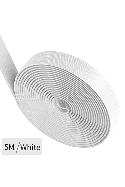 Choice أربطة تنظيم كابلات بيضاء بطول 5 أمتار، قابلة للتمزيق، لحماية الكابلات،...