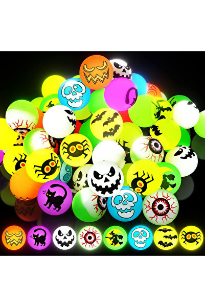 Choice1 ٢٠ قطعة عشوائية ١٠٠/١٠ قطع من كرات الهالوين المضيئة في الظلام، لعبة ل...