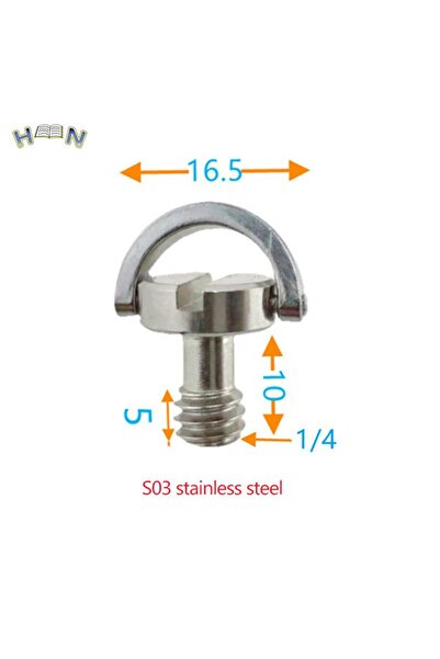 Choice S01 1/4 بوصة حلقة D-ring حامل الكاميرا برغي محول لوحة التحرير السريع ب...