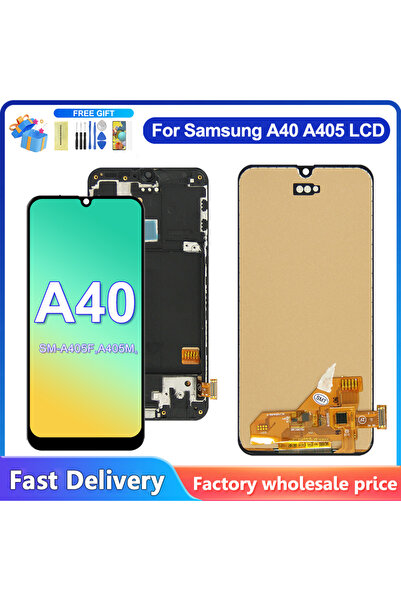 Choice1 شاشة LCD سوداء بإطار لجهاز A40 موديل 2019 و A405، شاشة لمس رقمية مع إ...
