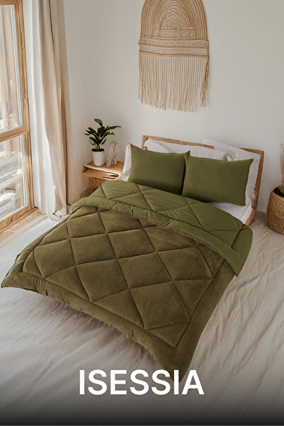 Isessia Розкішний двосторонній м'який чотирисезонний комплект ковдр Wellsoft ...