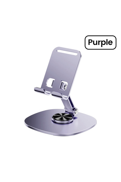 Choice حامل هاتف محمول معدني باللون الأرجواني قابل للطي ويدور 360 درجة حامل ه...