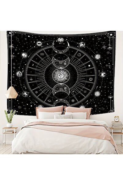 Choice النمط 1 قطعة واحدة 75*58 سم، نسيج مطبوع عليه صورة الشمس والقمر وأبراج ...