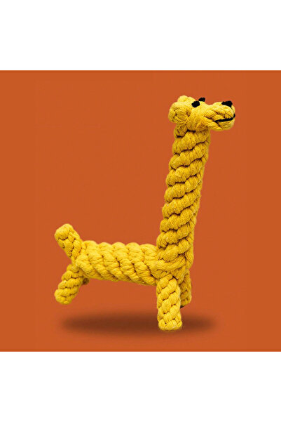 Choice حبل زرافة 1 قطعة من القطن المنسوج يدويًا على شكل حيوان مقاوم لطحن الأسنان صغير ومتوسط ​​الحجم