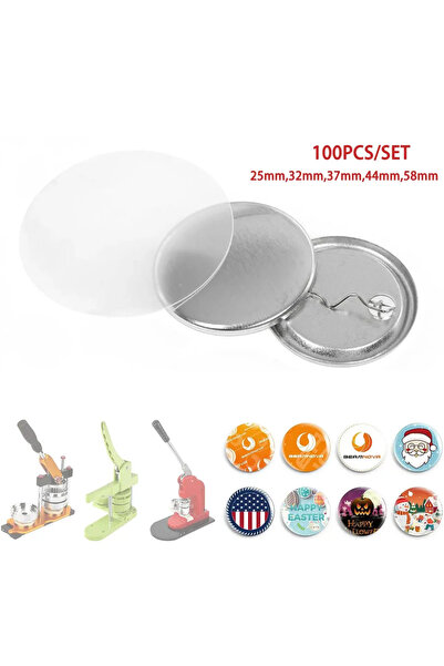 Choice1 32mm 100PCS Metal Back Badge Button Pins Button Maker Blank Raw Mater...