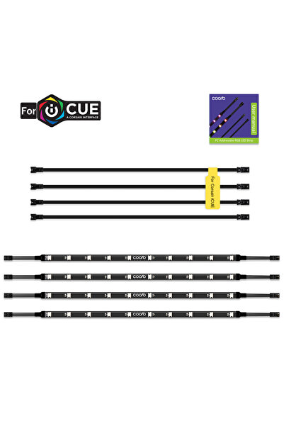 Choice 4 قطع من شرائط LED الرقمية WS2812b القابلة للتحديد بطول 40 سم لتزيين ح...