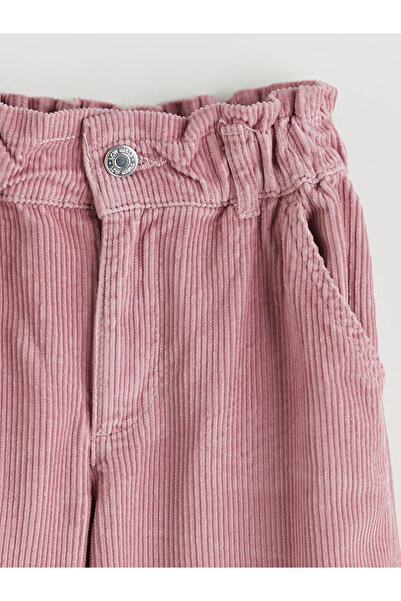 LC Waikiki Lilac Wideleg Velvet Girl's Trousers