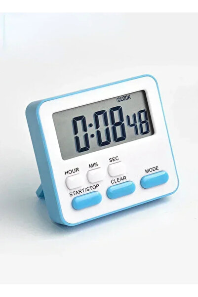 choice2 ساعة منبه طهي رقمية زرقاء، مؤقت مطبخ، ساعة إيقاف للنوم، عد تنازلي منز...