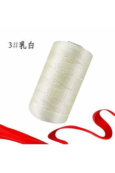 Choice 003 خيط كروشيه سميك 1.5 مم من العاج خيط قطني مضفر ممزوج بالثلج الرقيق للحياكة اليدوية DIY