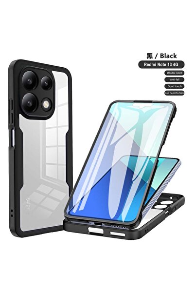 Choice Redmi Note13 (4G) أسود 360 واقي شاشة كامل الجسم شفاف لحافظة Redmi Note...